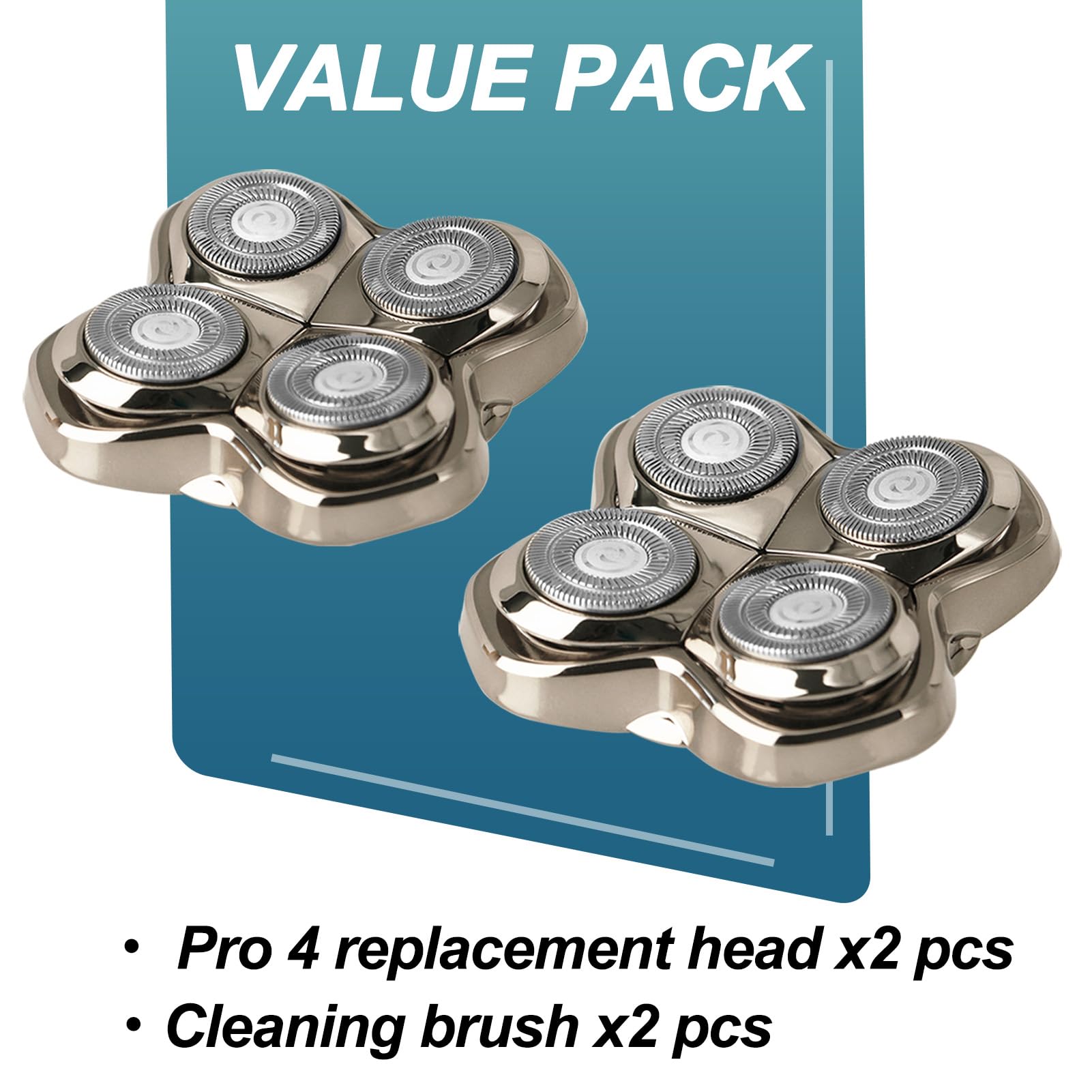 OXSITO Pro 4 Heads packaging shows two replacement heads and brushes.