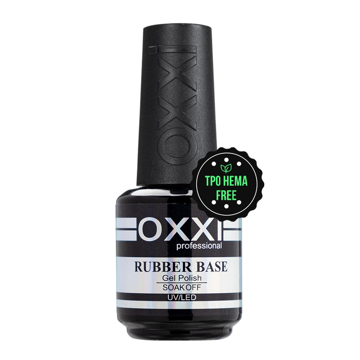 OXXI Professional rubber base gel bottle for flexible nails and long wear.