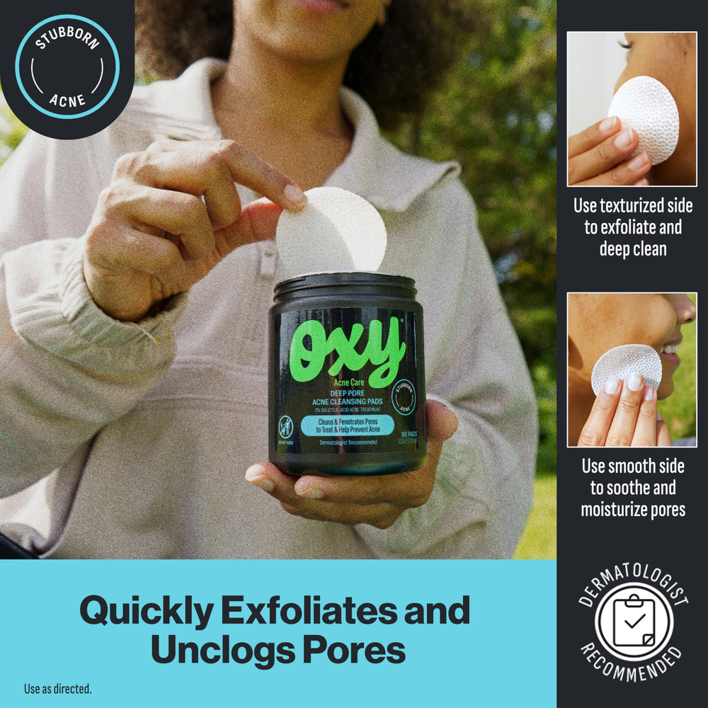 Oxy acne care suited for teen skin across multiple areas.