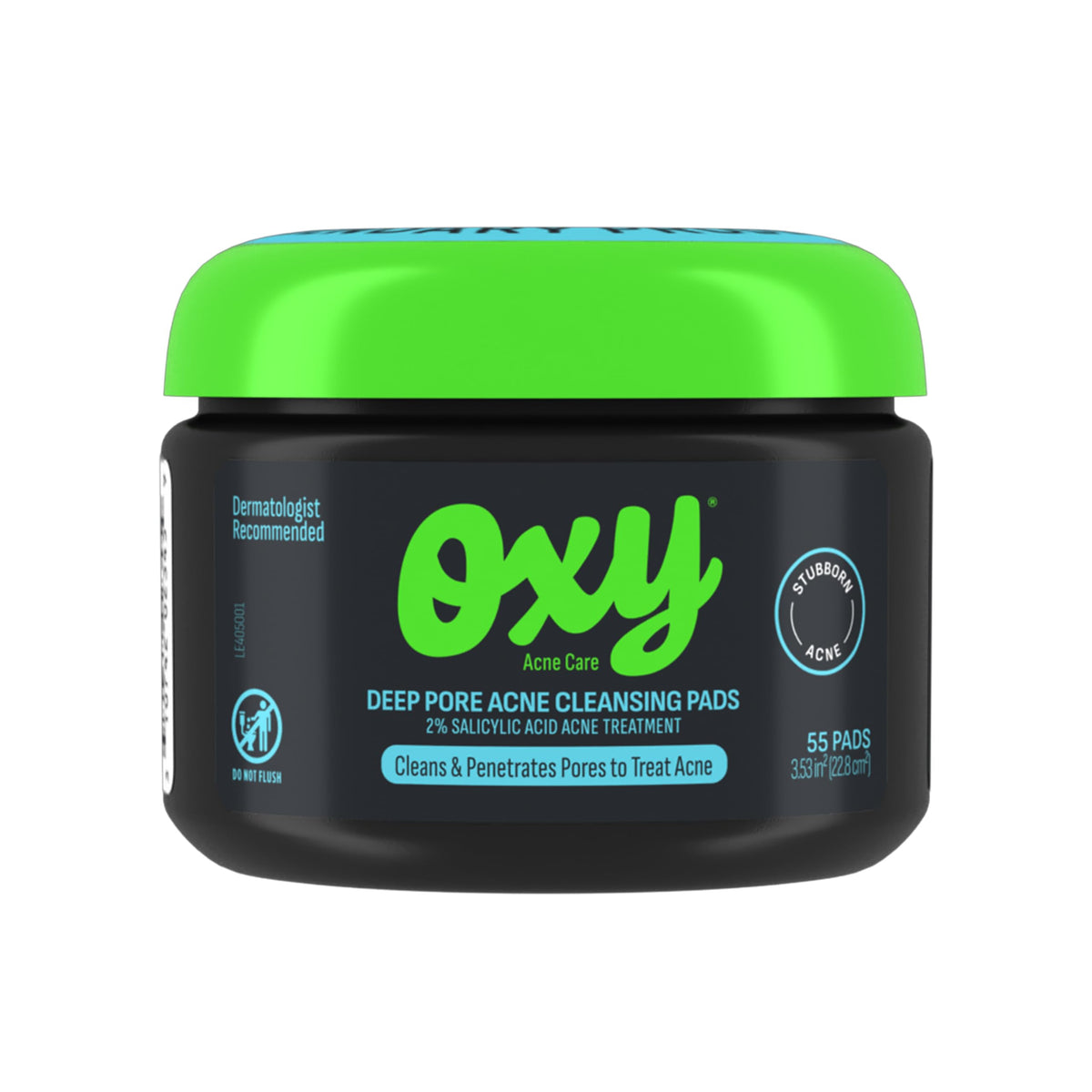 Oxy Deep Pore pad with textured side exfoliating to unclog pores.