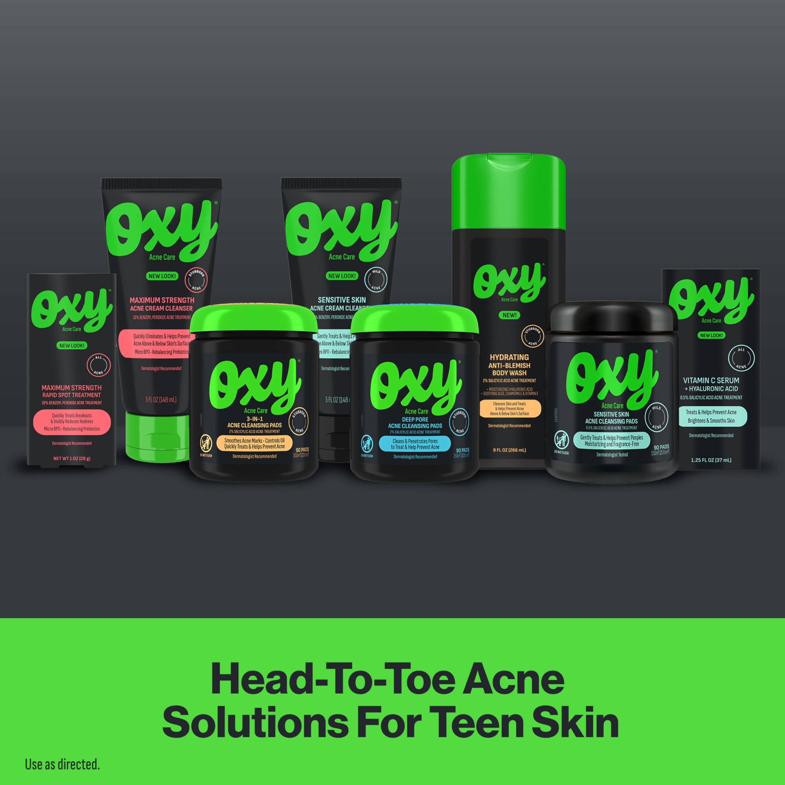 Oxy new look, same trusted formula for clearer skin.