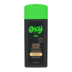 Oxy Stubborn Acne Body Wash bottle on shelf for teen skin