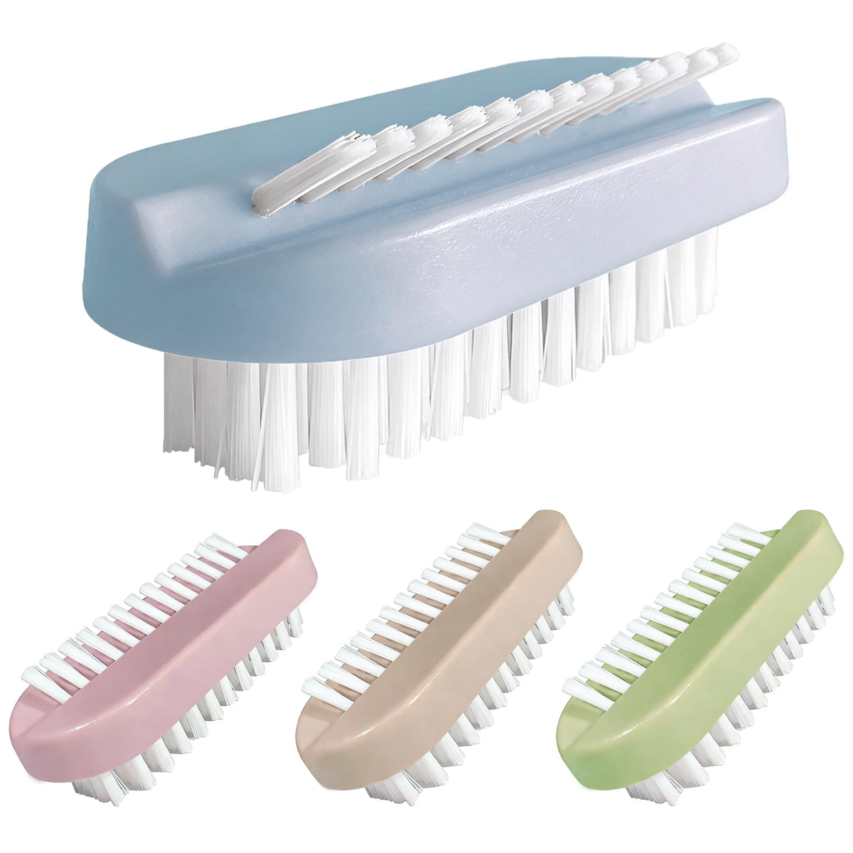 OYEWALLS 2-sided nail brush blue for gentle hand cleaning