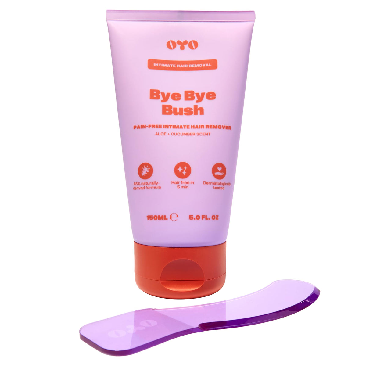 OYO Bye Bye Bush packaging shown for easy at-home hair removal