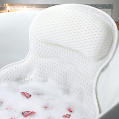 Ozyalo bath pillow headrest with 4D mesh for luxurious neck support.