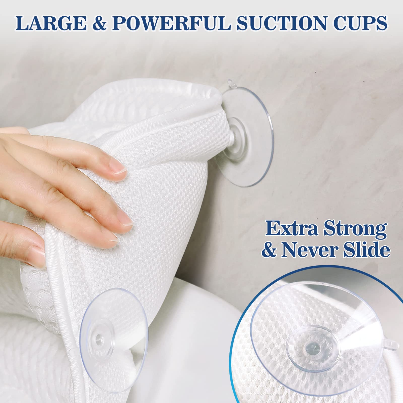 Ozyalo tub pillow fits most tubs and spas for a quick upgrade.