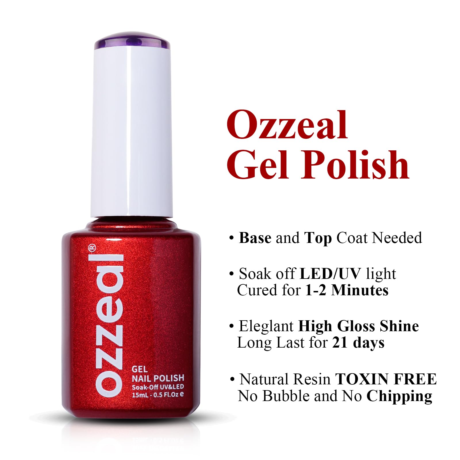 Ozzeal gel polish demonstrating long-lasting glow and resilience