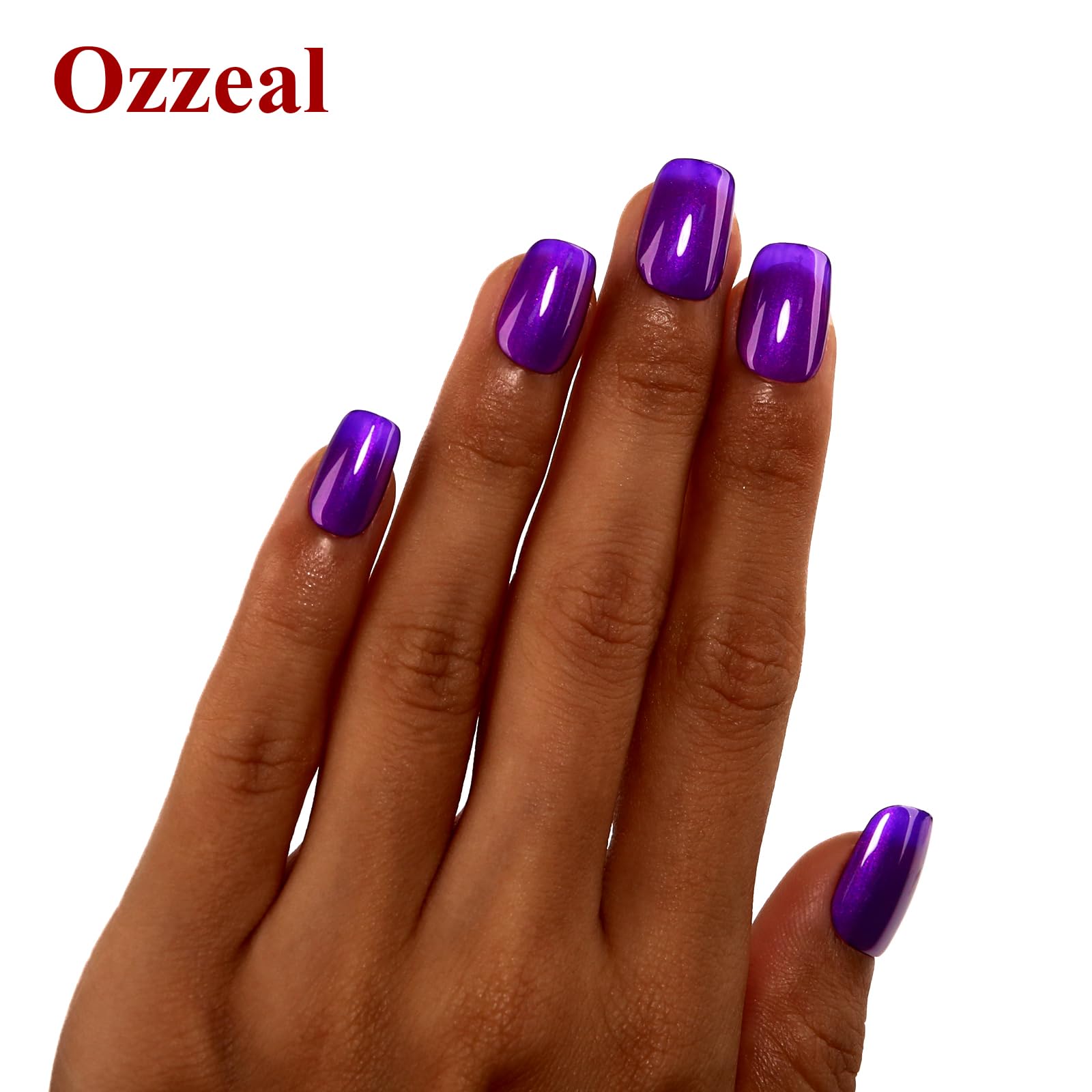 Ozzeal Pearl Gel Polish on nails showcasing rich color and shine