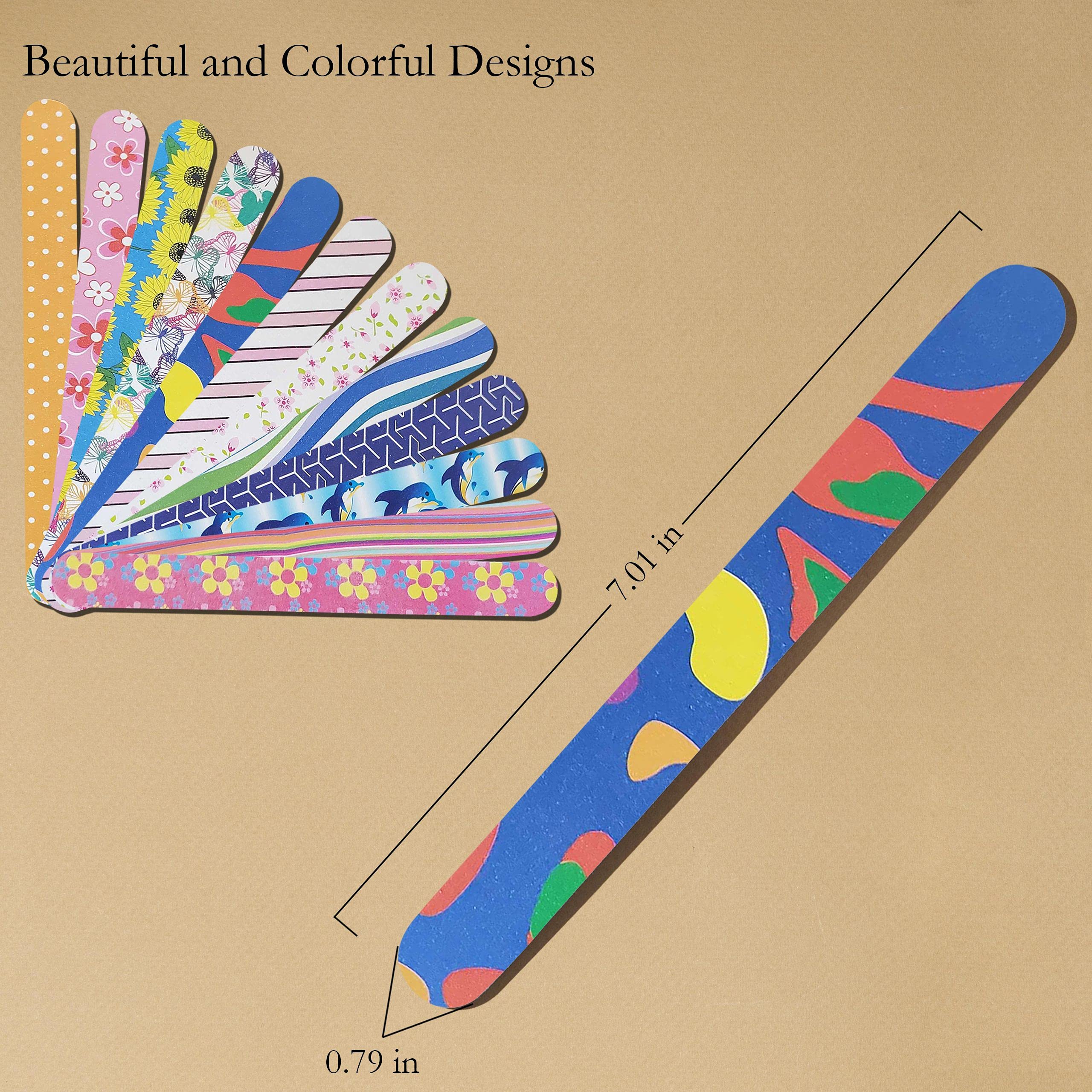 P2P Nails colorful designs on nail files brighten routine care.