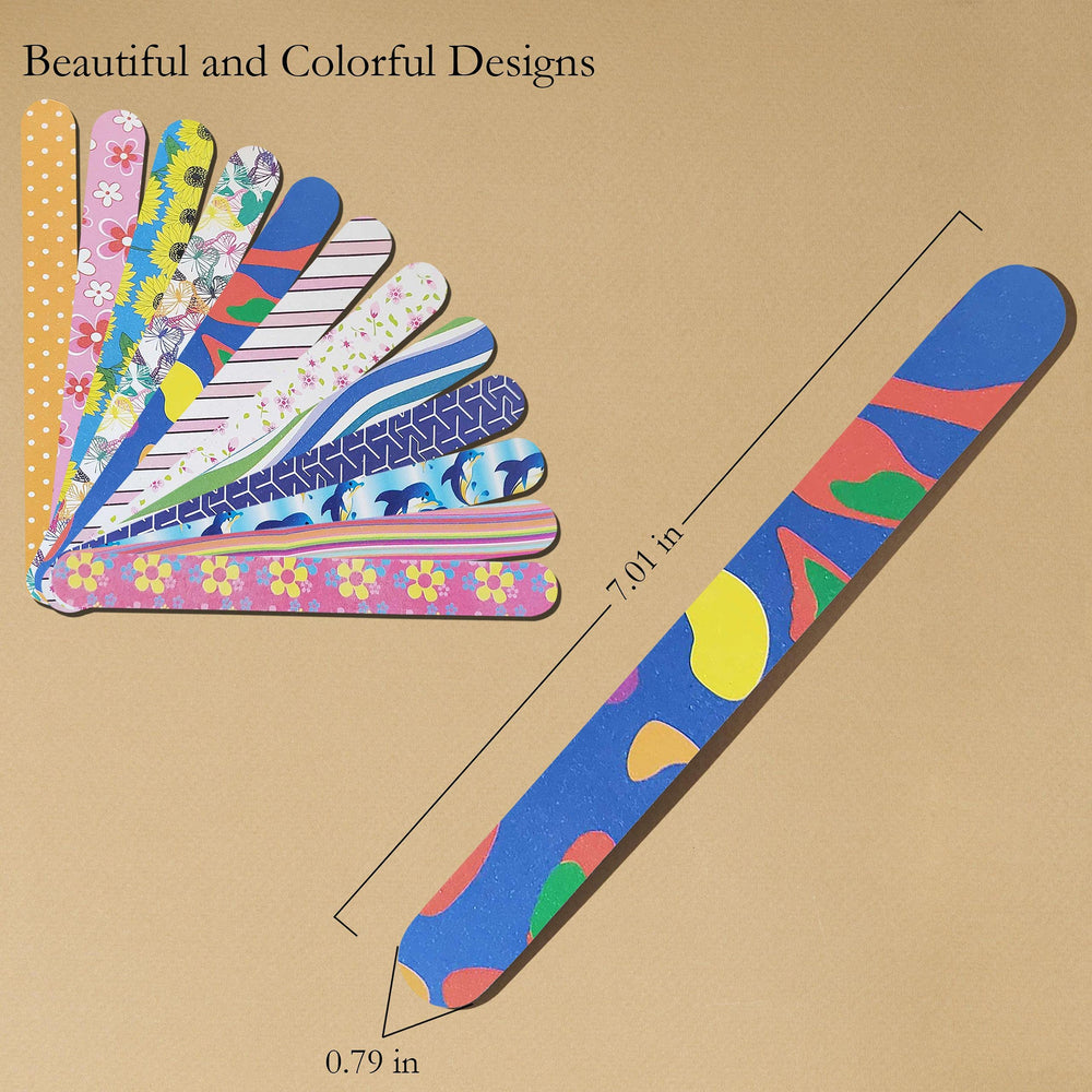 P2P Nails colorful designs on nail files brighten routine care.