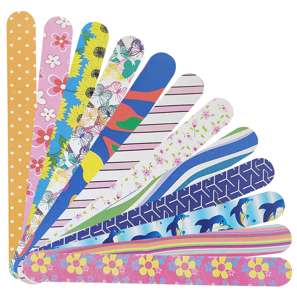 P2P Nails Colorful Nail File Strips collection for at-home shaping and smoothing.