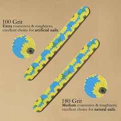 P2P Nails double-sided file strip for shaping and edge smoothing.