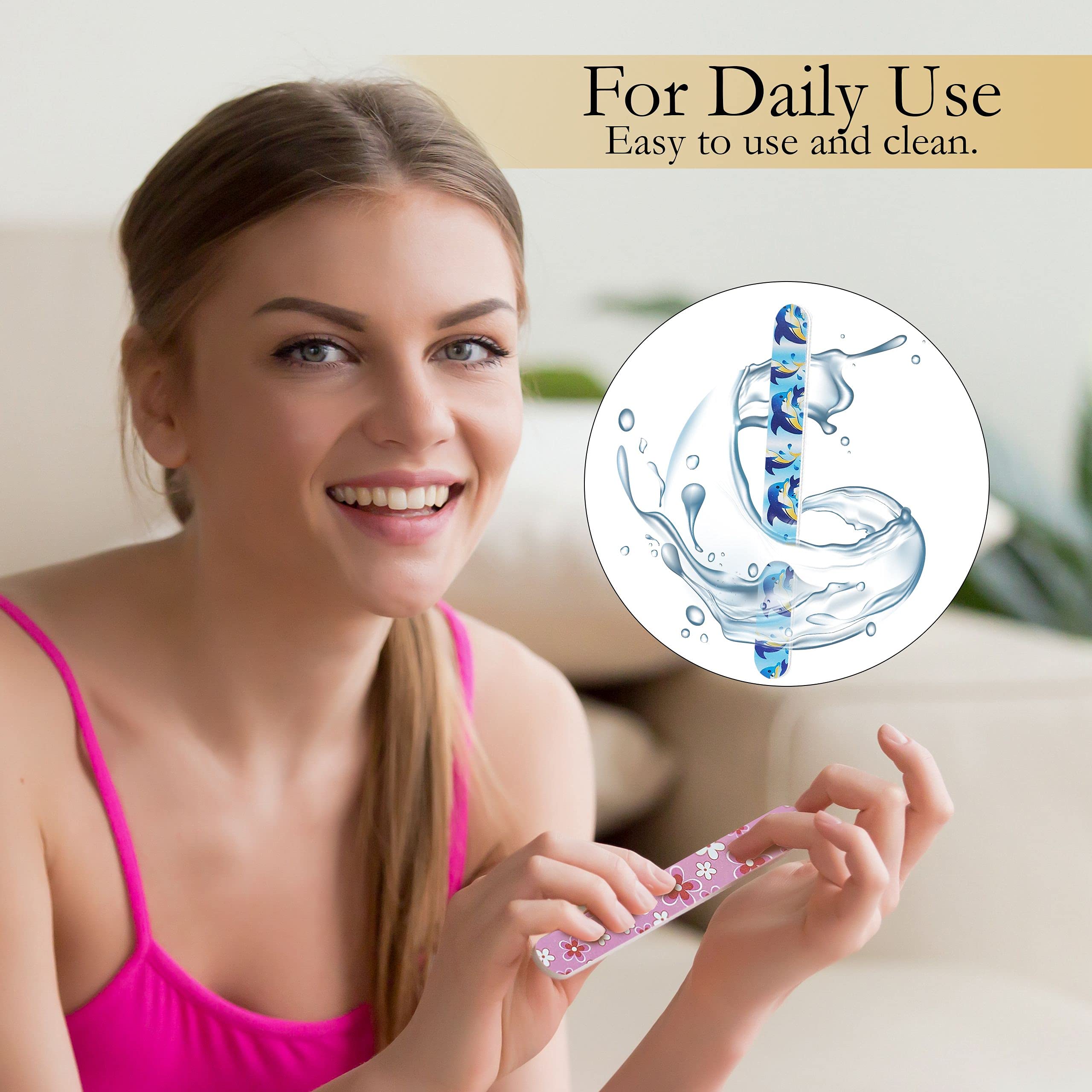 P2P Nails washable nail file strip easy to clean and reuse.