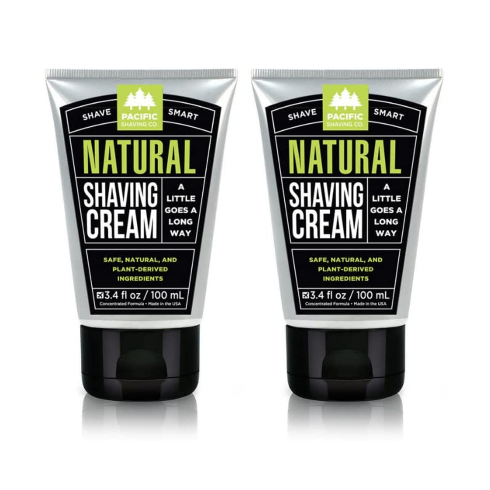 Pacific Shaving Company natural shaving cream with shea butter in a jar for sensitive skin