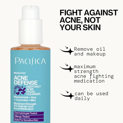 Pacífica Acne Defense Face Wash, niacinamida favorece refinamiento de poros.