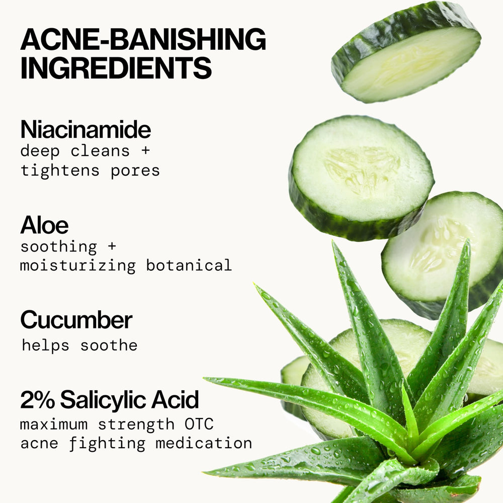 Pacifica Acne Defense Face Wash, pepino y menta aportando frescura y claridad.