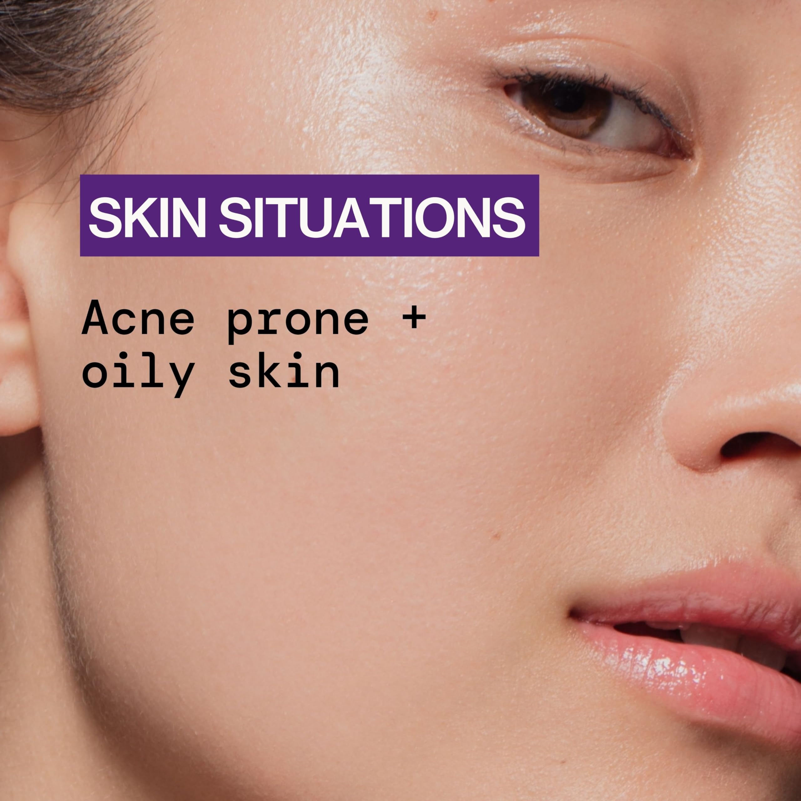 Pacifica Acne Defense Face Wash, piel sensible recibiendo limpieza suave.