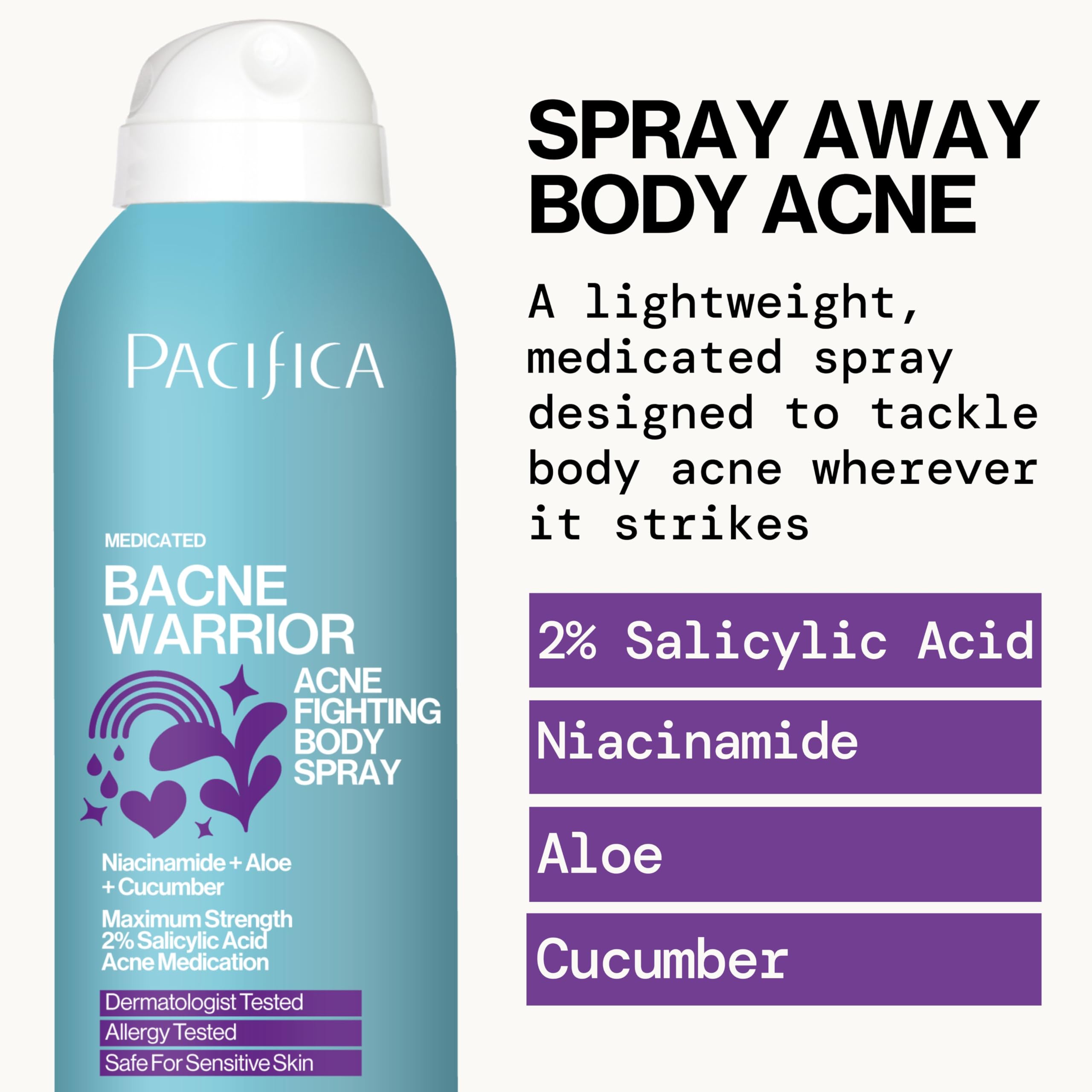 Calma e hidrata con aloe vera y pepino en Pacifica Bacne Warrior.