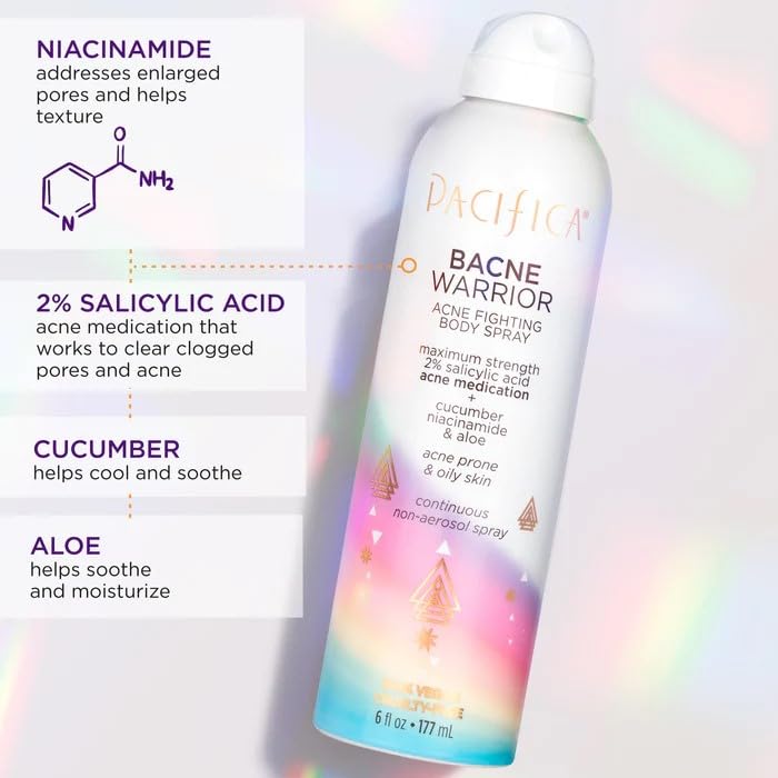 Producto dermatológicamente probado: Pacifica Bacne Warrior.