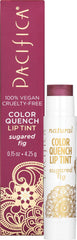 Pacifica bálsamo labial tintado higo azucarado para color suave e hidratación.