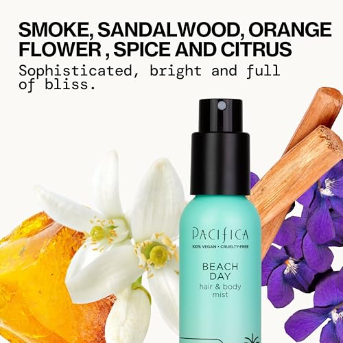 Pacifica Beach Day Hair Mist spray dispense in action, quick refresh.
