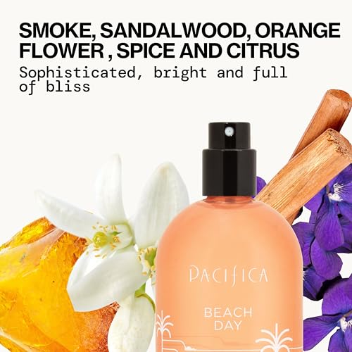 Pacifica Beach Day Spray cap close-up; easy daily application.