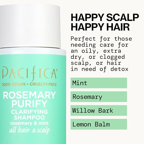 Pacifica Rosemary Purify Shampoo, aplicacion-raices: limpia las raíces y revitaliza el cuero cabelludo.