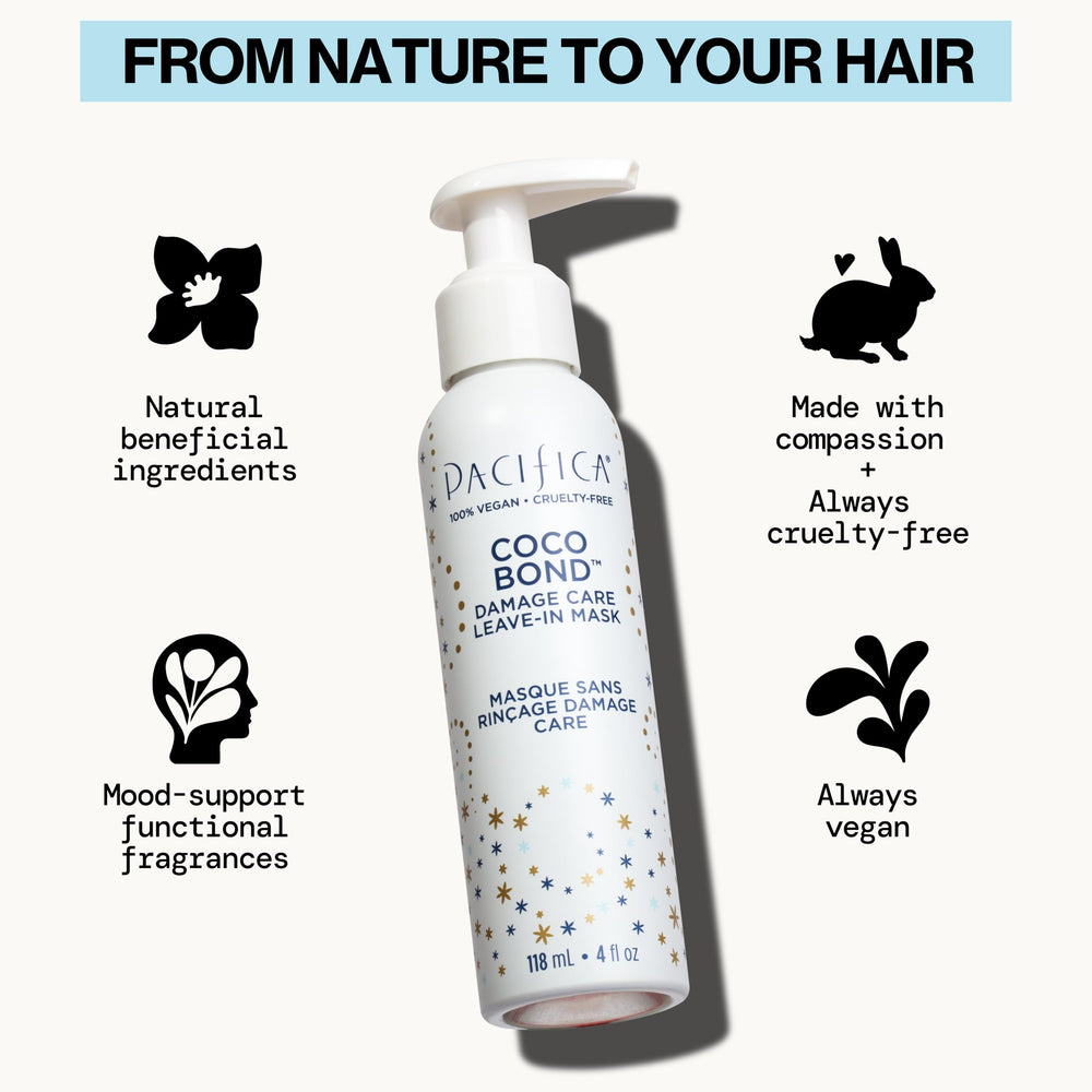 Coconut oil ingredient in Coco Bond Damage Care nourishes and softens hair