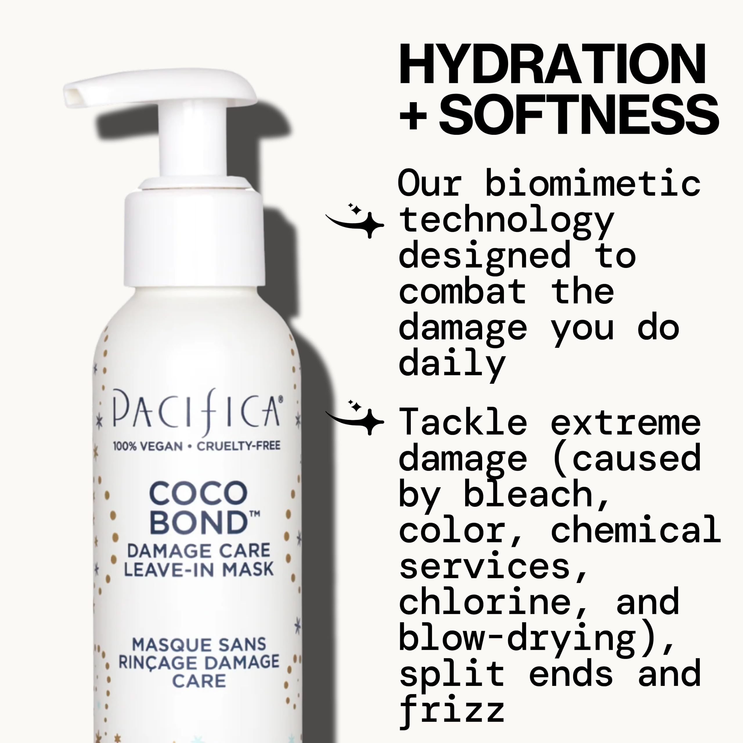No-rinse Coco Bond Damage Care delivers quick, lightweight hydration