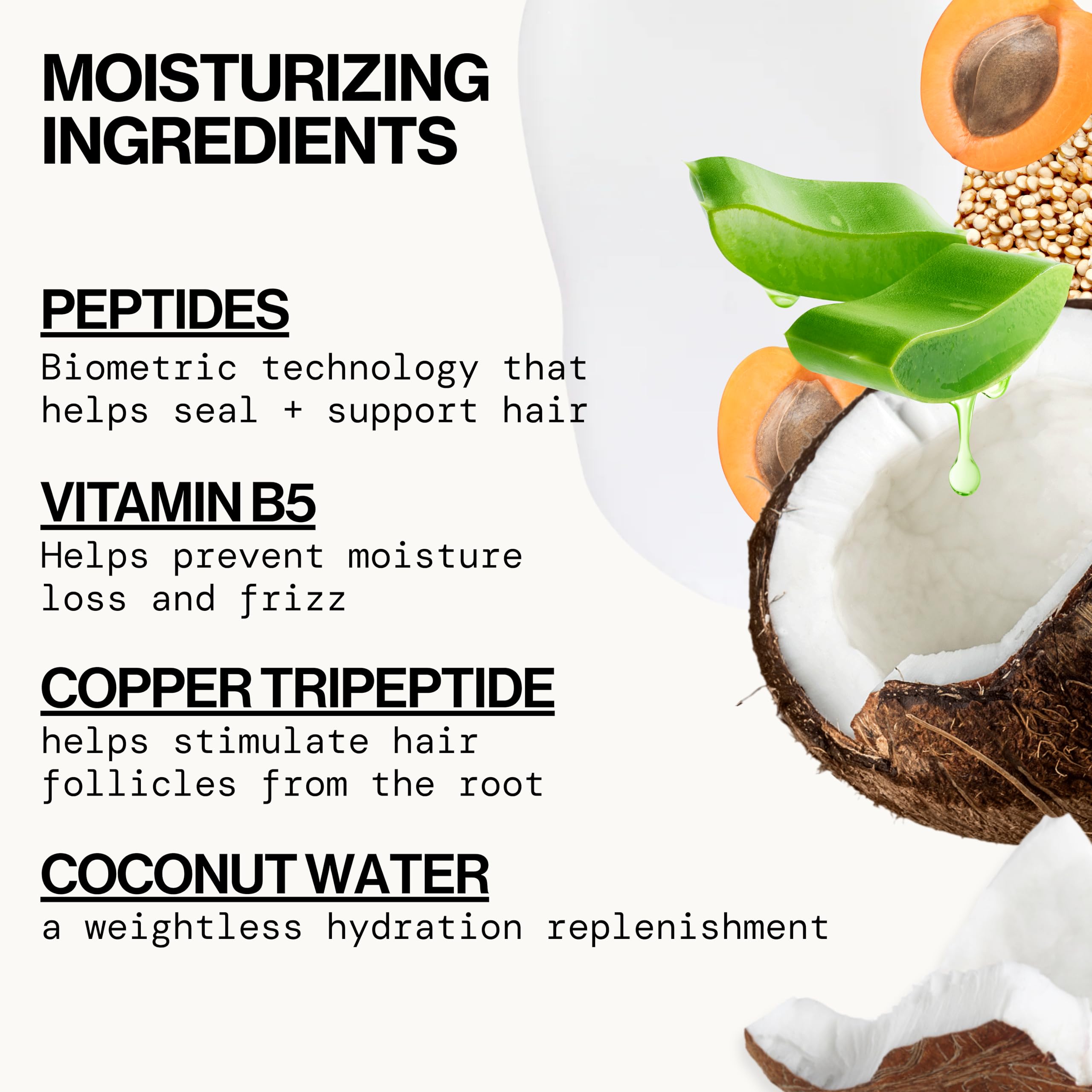 Plant-based biotin in Coco Bond Damage Care supports keratin structure