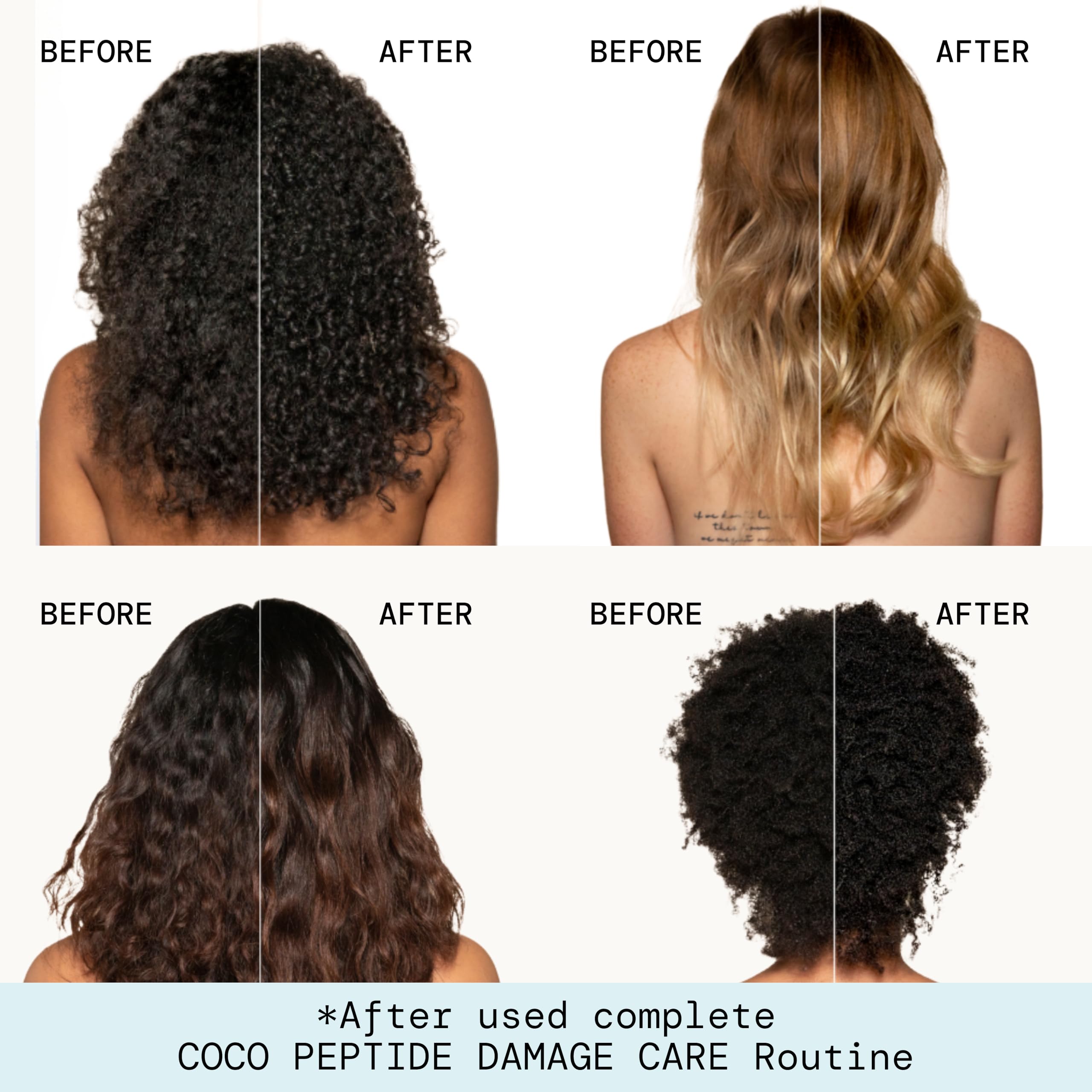 Vegan collagen peptides in Coco Bond Damage Care repair bonds from within