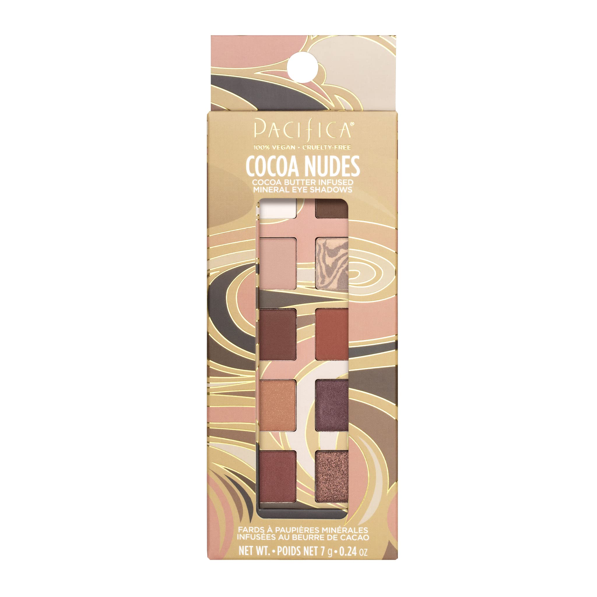 Pacifica Cocoa Nudes sombra bronce brillante para destellos cálidos.