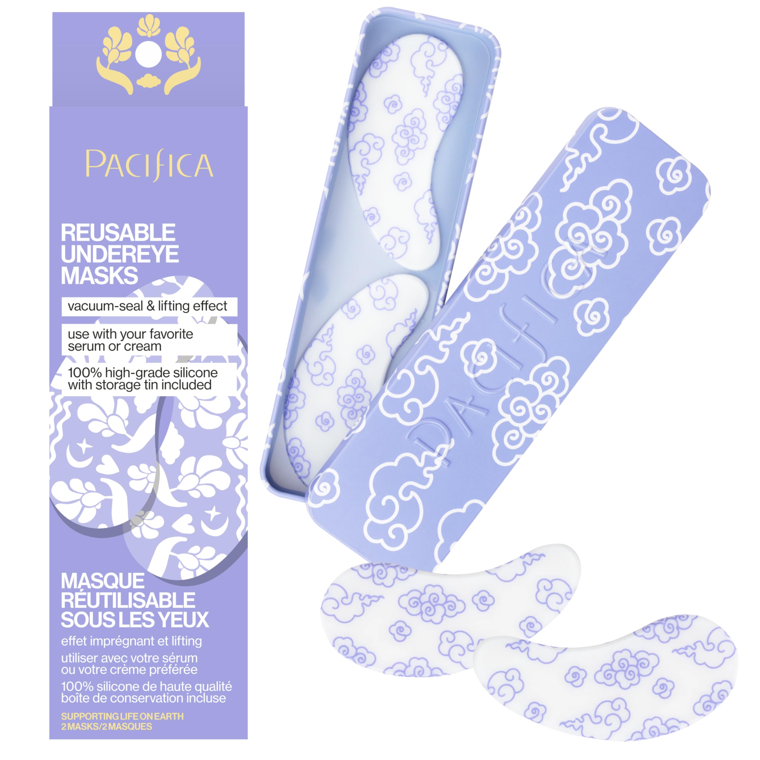 Parche ocular Pacifica para depurar mirada cansada con uso regular.
