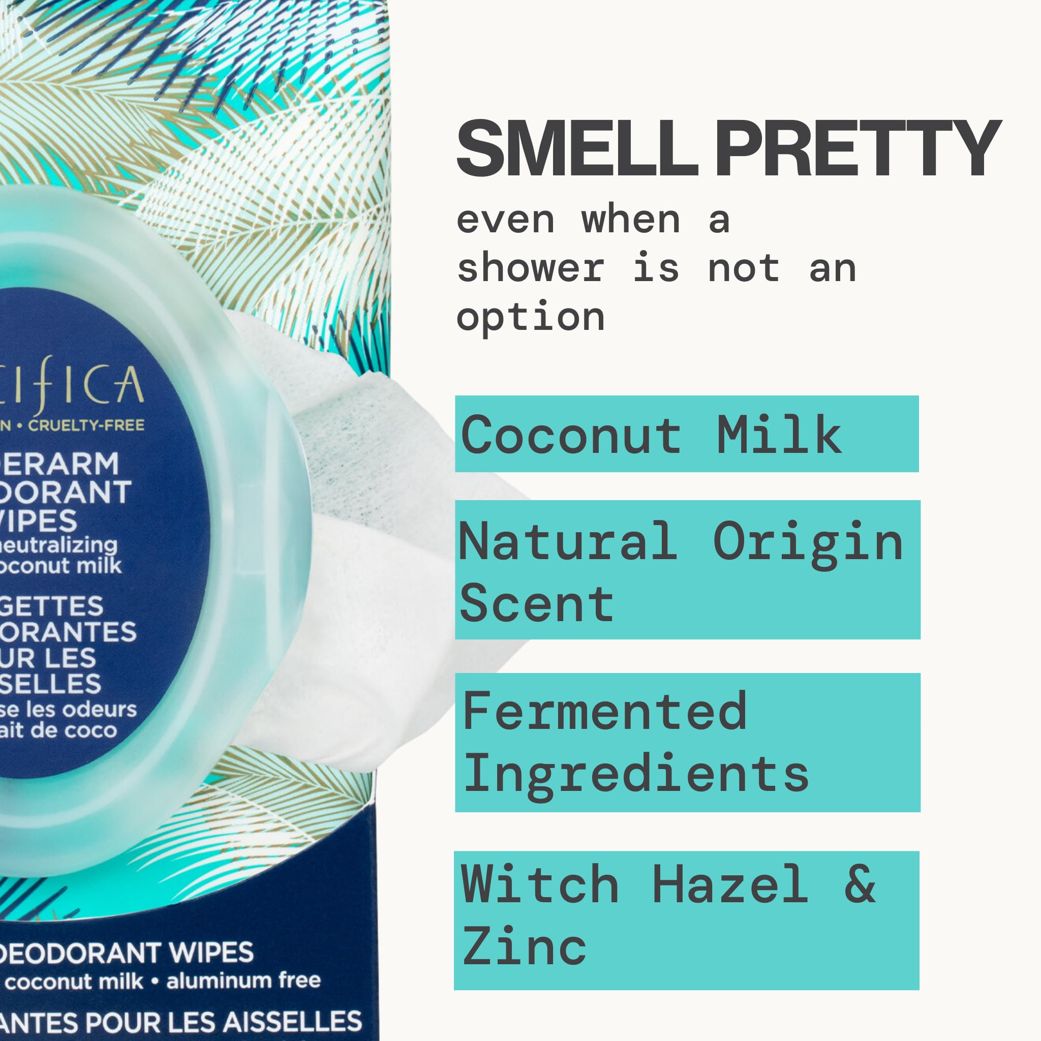 Pacifica: desodorante axilar sin aluminio con ingredientes naturales.