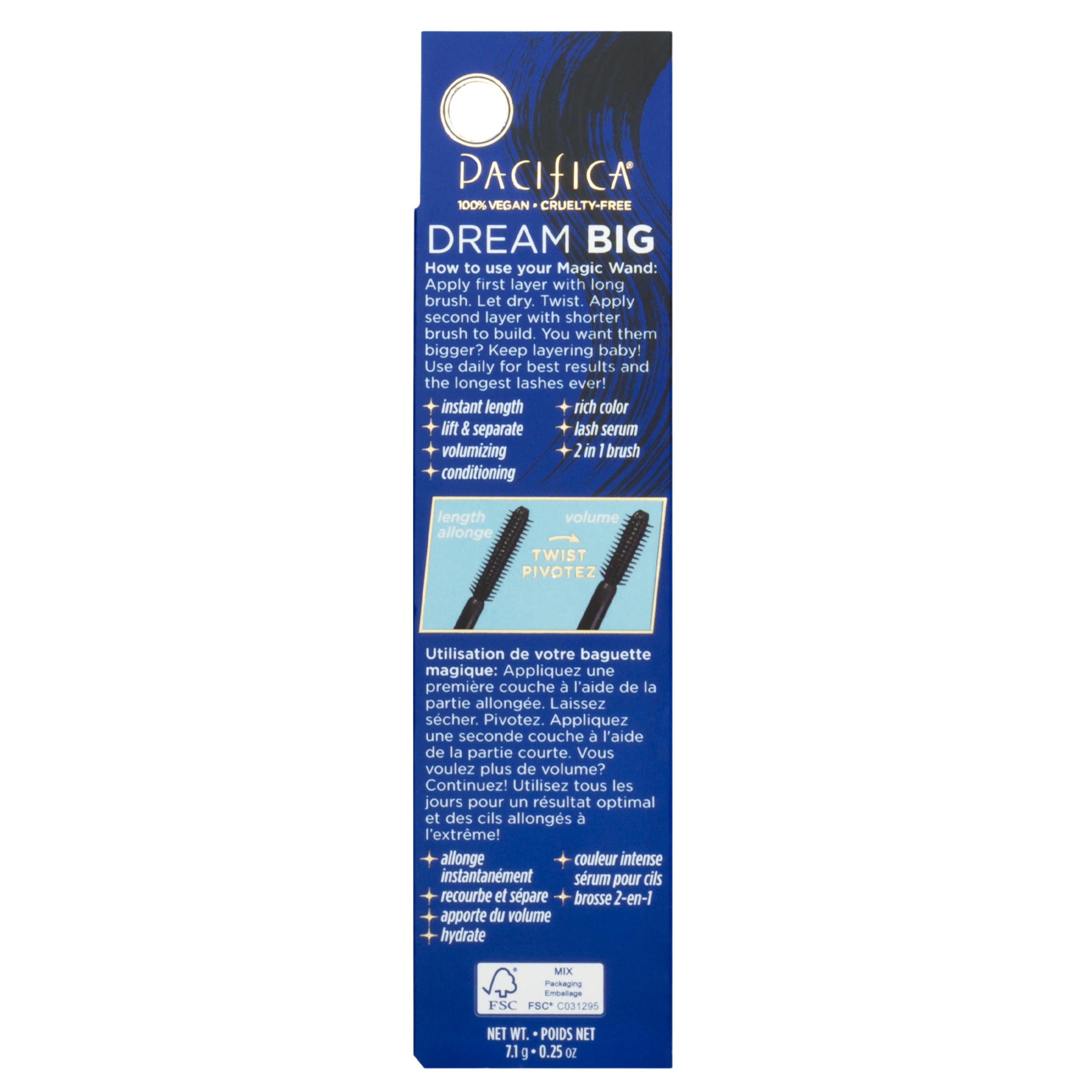 Pacifica Dream Big Mascara color negro intenso para mirada marcada