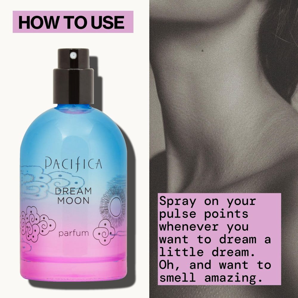 Pacifica Dream Moon rose and vanilla note visuals hint at harmony.