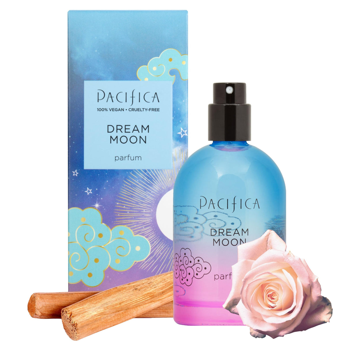 Pacifica Dream Moon spray bottle ready for daily wear and mood lift.