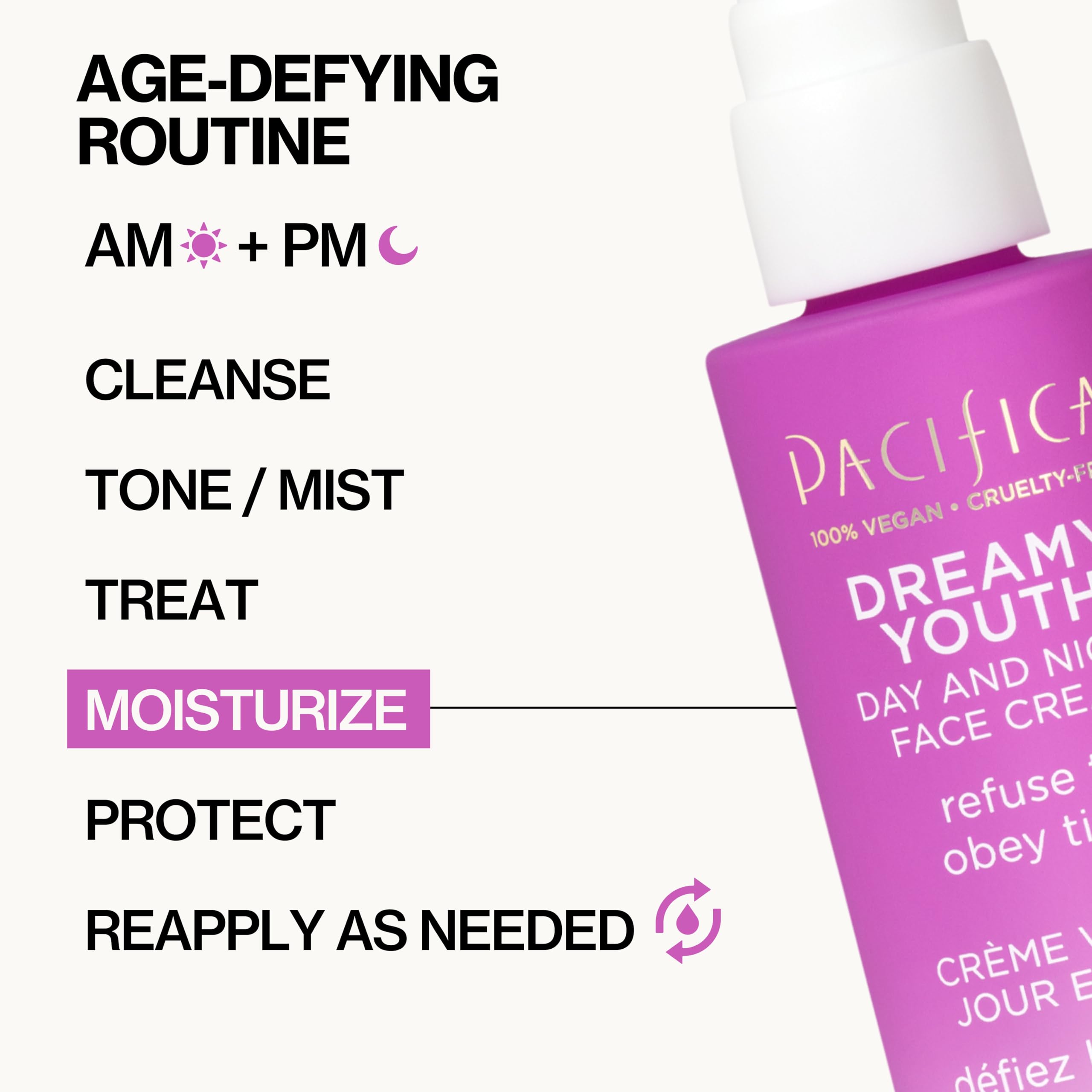 Pacifica Dreamy Youth: manteca de karité y aloe calman la piel.