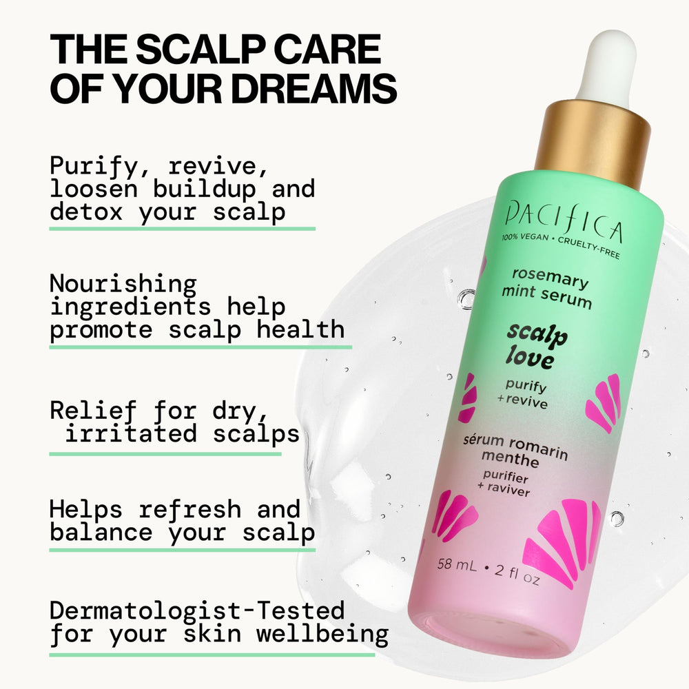 Exfoliante clarificante Pacífica para cuero cabelludo: elimina acumulaciones.