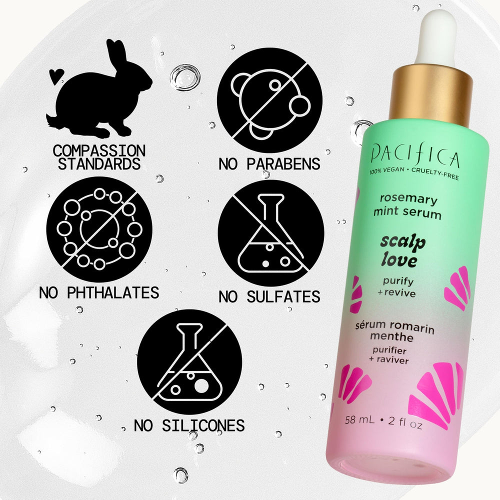 Exfoliante detox Pacífica para cuero cabelludo con sal marina.