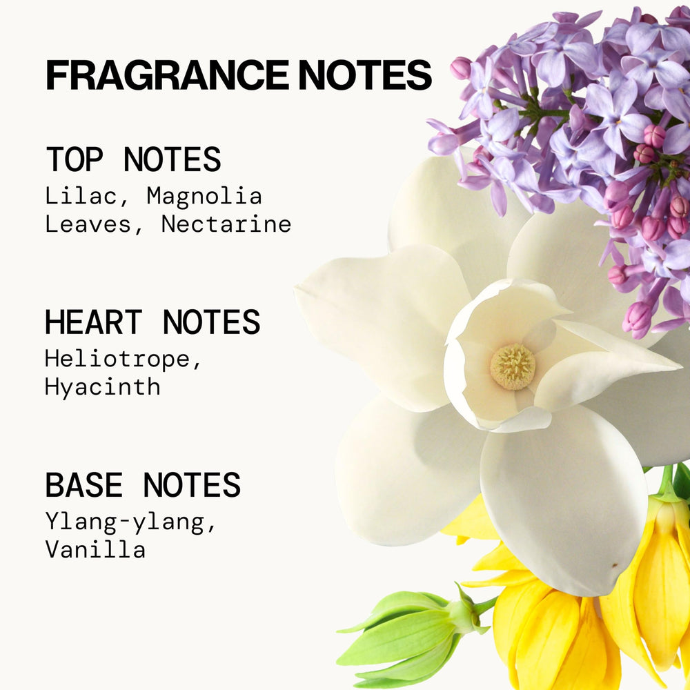 Pacifica Lilac mist on nightstand for quick fragrance refreshes.