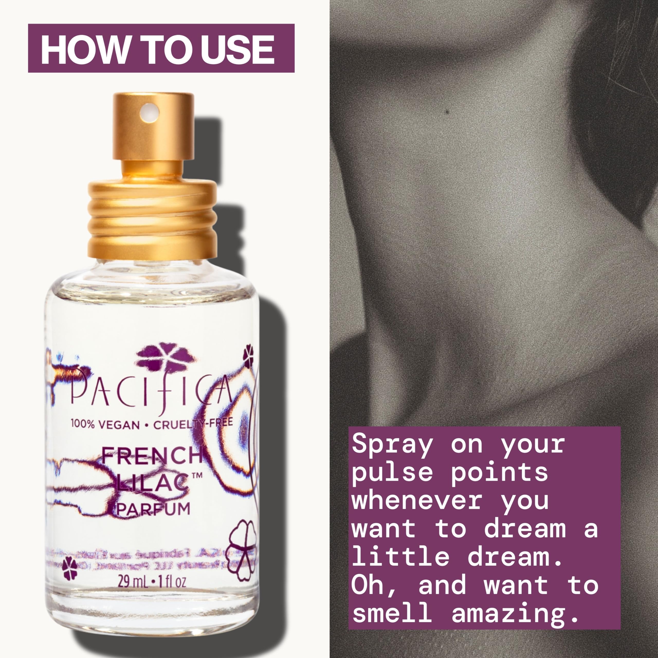Pacifica French Lilac compact packaging for on-the-go use