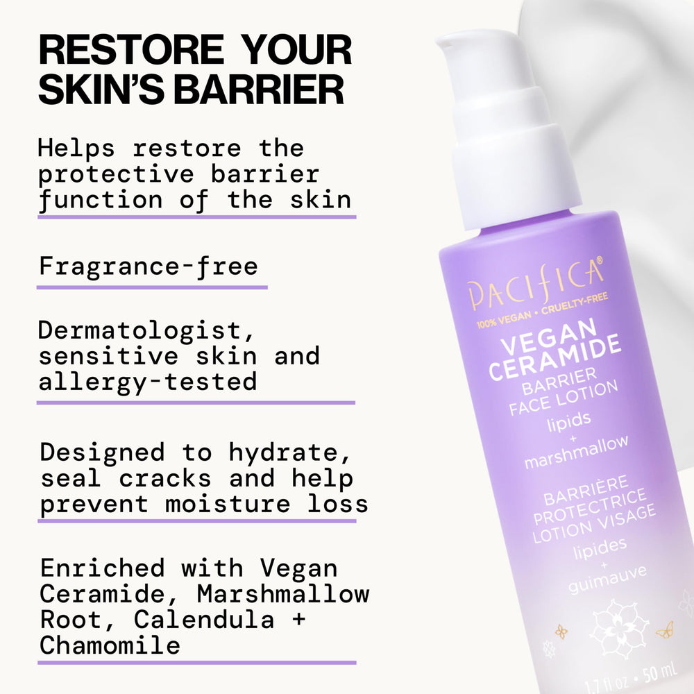 Full-size Pacifica moisturizer bottle with mini travel size for on-the-go hydration.