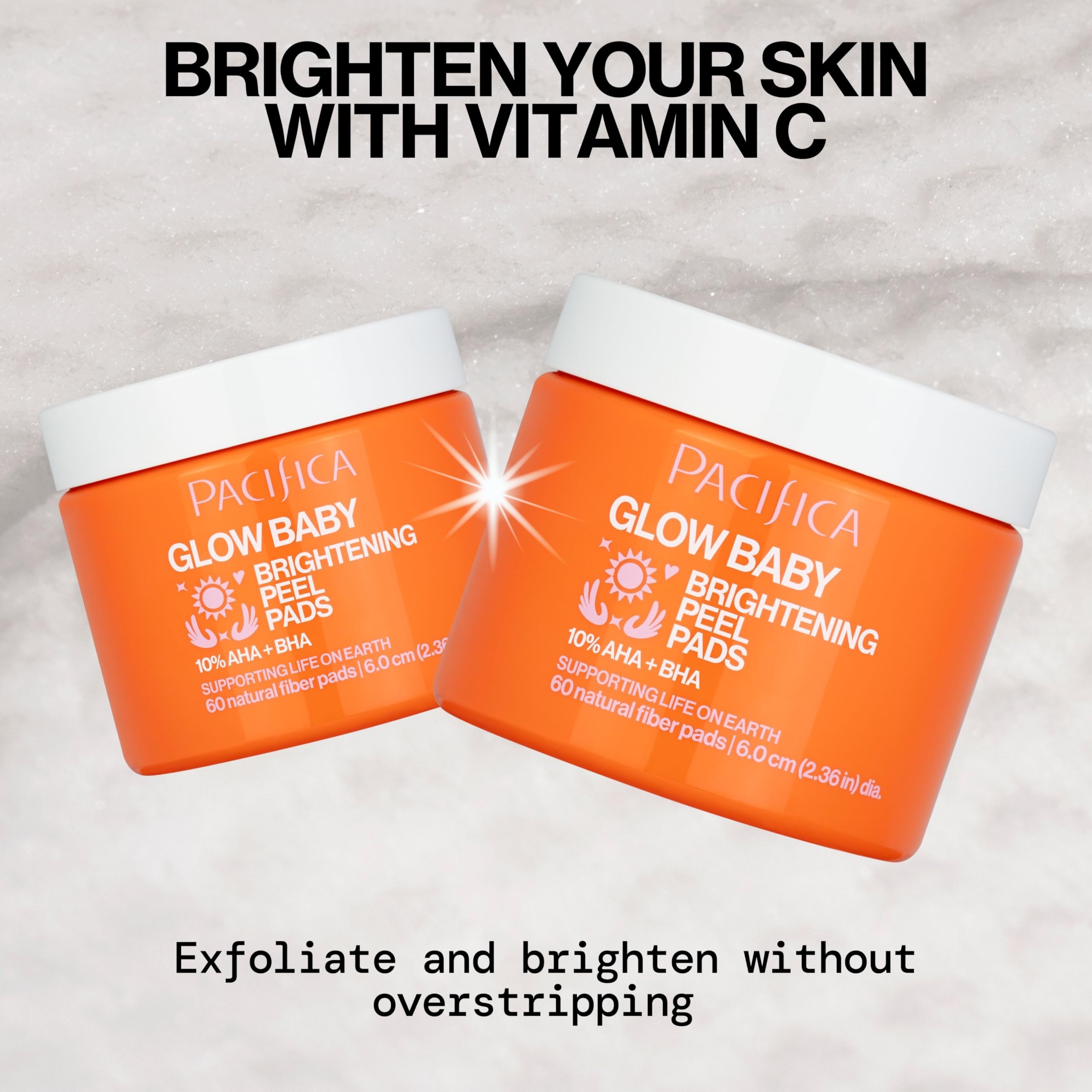 Pacifica Glow Baby Peel Pad ácido glicólico-láctico para renovación suave.