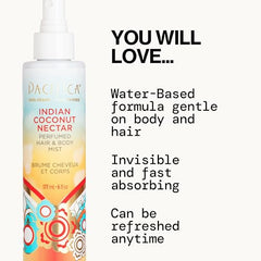 Pacifica mist label closeup highlighting coconut vanilla notes.