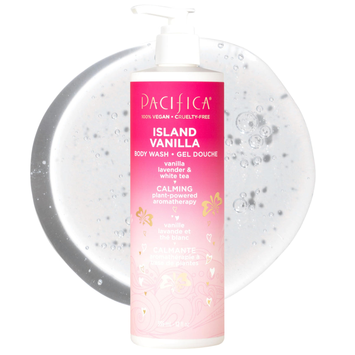 Pacifica Island Vanilla, jabón para cuerpo, limpieza suave y aroma tropical
