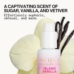 Pacifica Island Vanilla Hair Mist spray ready for quick refresh.