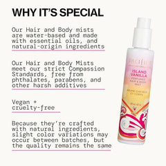 Pacifica Island Vanilla Hair Mist wrist spray for on-the-go scent.