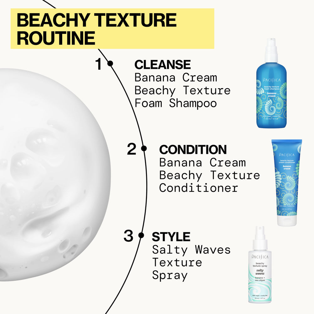 Pacifica Jojoba oil and banana extracts on label suggest lightweight nourishment.