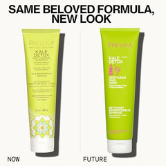 Pacifica Kale Detox Face Wash foaming close-up highlights gentle cleansing action for sensitive skin